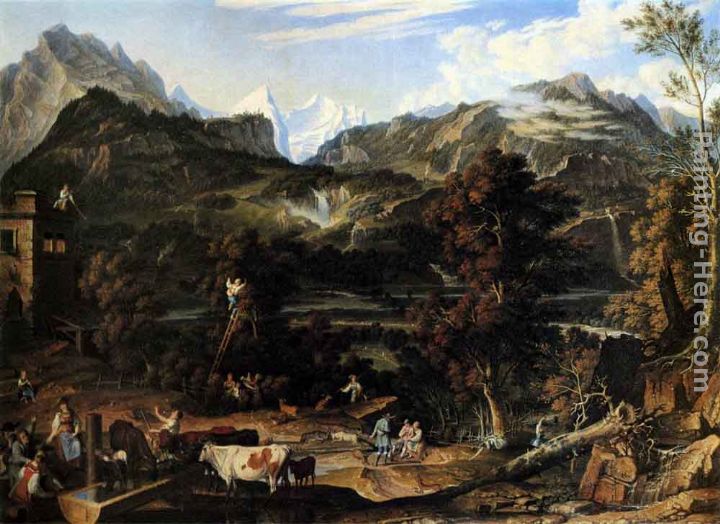 The Upland near Bern painting - Joseph Anton Koch The Upland near Bern art painting